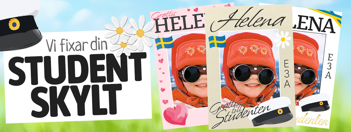 Vi fixar din studentskylt